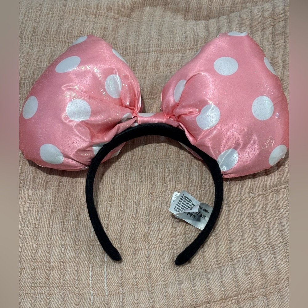 Disney Minnie Mouse Headband Ears with Oversized Pink Bow